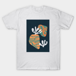 Retro Botanical Print, Abstract, Geometric Art T-Shirt